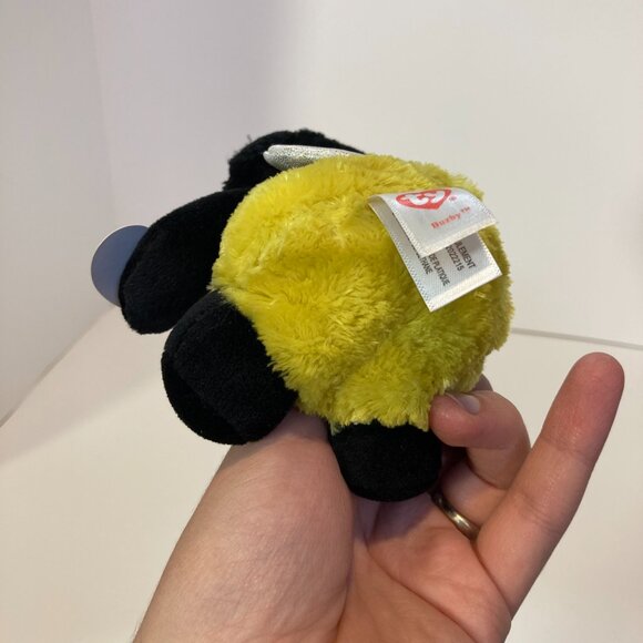Ty Beanie Boos Buzby Bumble Bee 6" Stuffed Plush Toy 2017 Orange Eyes With Tag - Picture 7 of 11
